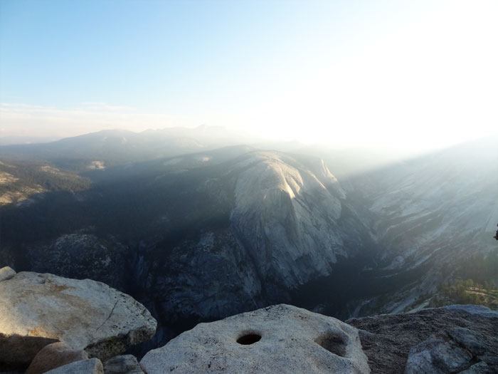 Views from the summit.  Half Dome Yosemite National Park