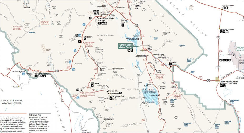 Death Valley Map 